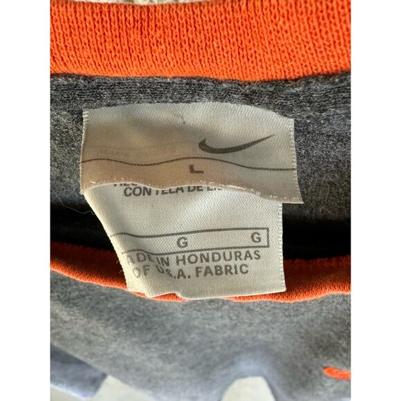 Vintage Y2K Nike Ringer Orange Gray Silver Tag Shirt Size Large - Picture 3 of 5